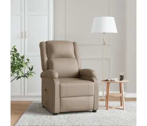 Atlošiamas Krėslas, Kapučino Spalvos, Dirbtinė Oda