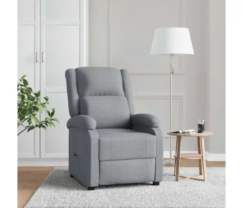 Atpūtas Krēsls, Atgāžams, Gaiši Pelēks Audums Vidaxl