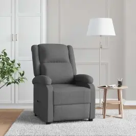 Atpūtas Krēsls, Atgāžams, Tumši Pelēks Audums Vidaxl