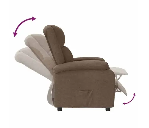 Atpūtas Krēsls, Atgāžams, Brūns Audums Vidaxl