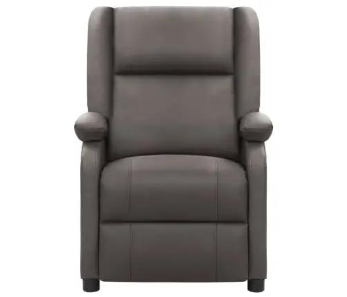 Masažinis Krėslas, Pilkos Spalvos, Tikra Oda