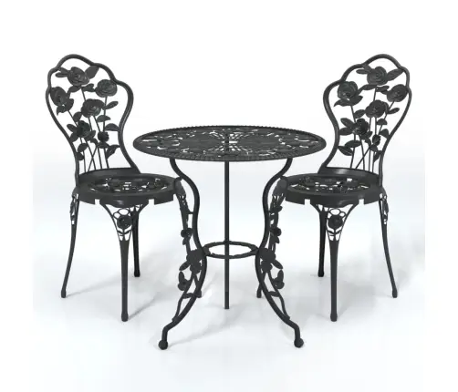 3-Osaline Bistrookomplekt, Valualumiinium, Must