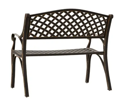 Dārza Sols, 102 Cm, Liets Alumīnijs, Bronzas Krāsa Vidaxl