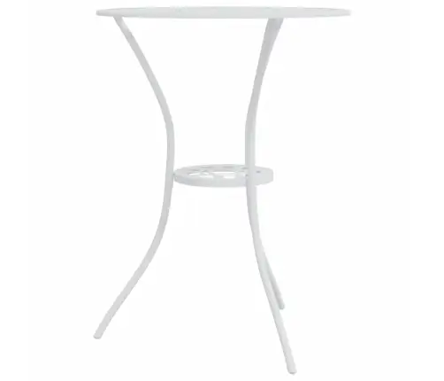 3-Daļīgs Bistro Mēbeļu Komplekts, Liets Alumīnijs, Balts Vidaxl