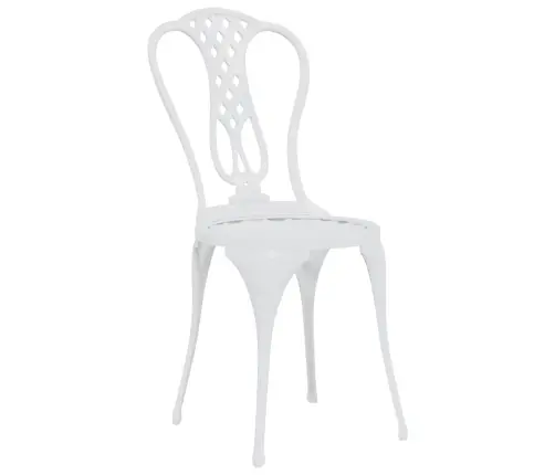 3-Daļīgs Bistro Mēbeļu Komplekts, Liets Alumīnijs, Balts Vidaxl