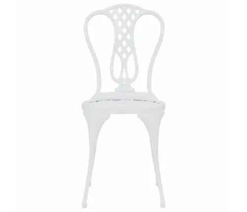 3-Daļīgs Bistro Mēbeļu Komplekts, Liets Alumīnijs, Balts Vidaxl