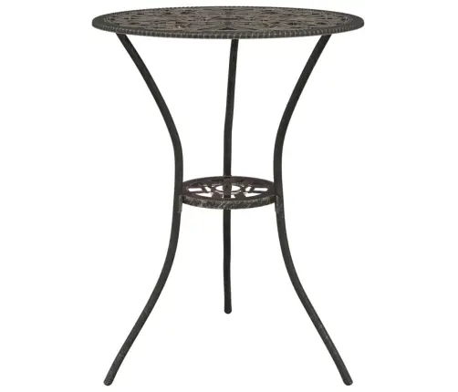 3-Daļīgs Bistro Mēbeļu Komplekts, Liets Alumīnijs, Bronza  Vidaxl