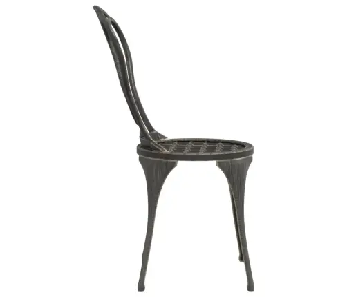 3-Daļīgs Bistro Mēbeļu Komplekts, Liets Alumīnijs, Bronza  Vidaxl