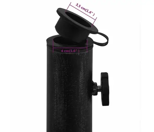 Päikesevarju Alus, Must, 40X40X32 cm Malm