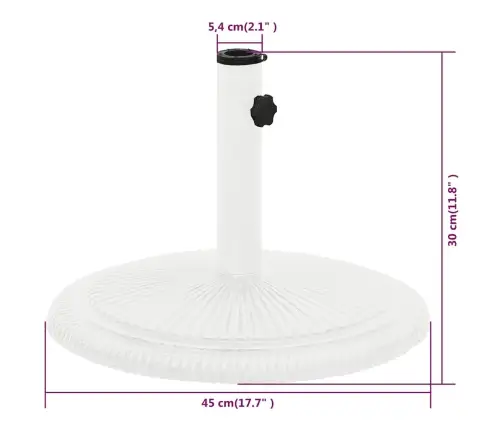 Skėčio Pagrindas, Baltos Spalvos, 45X45X30cm Ketus