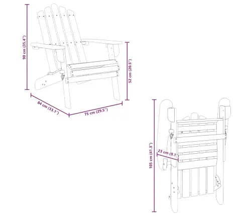 Dārza Krēsls Ar Kāju Balstu, Akācijas Masīvkoks Vidaxl