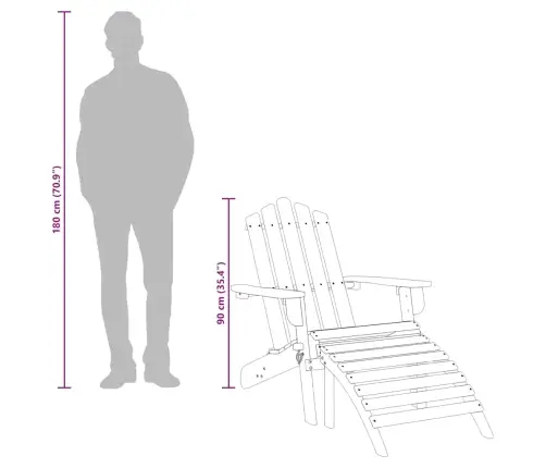 Dārza Krēsls Ar Kāju Balstu, Akācijas Masīvkoks Vidaxl