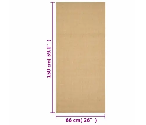 Paklājs, Dabīgs Sizals, 66X150 Cm Vidaxl Paklājs, Dabīgs Sizals, 66X150 Cm Vidaxl