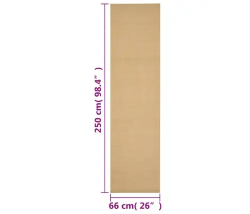 Vaip Naturaalne Sisal 66X250 Cm