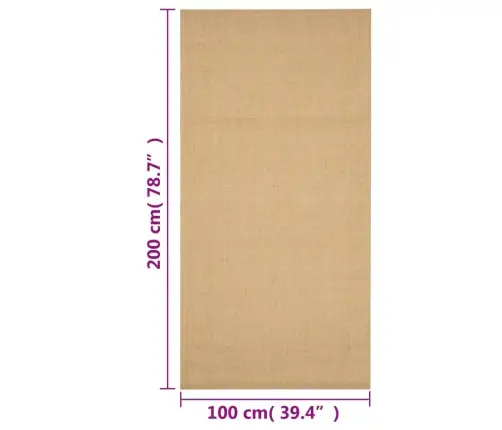 Kilimas, 100X200cm Natūralus Sizalis