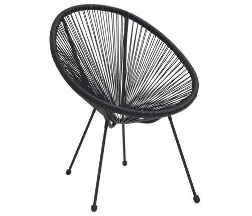 5-Daļīgs Dārza Mēbeļu Komplekts, Melns Vidaxl