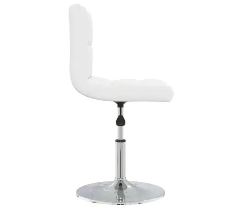 Virtuves Krēsls, Balta Mākslīgā Āda Vidaxl