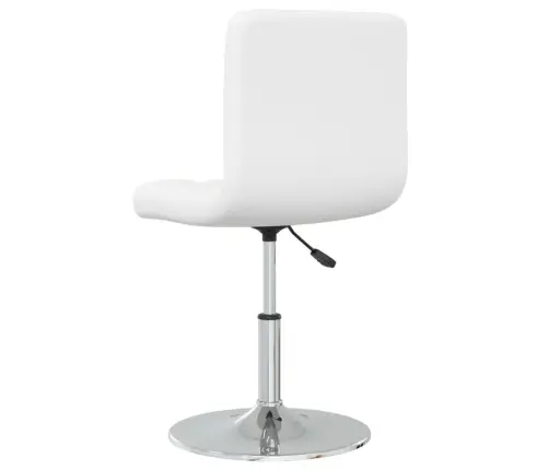 Virtuves Krēsls, Balta Mākslīgā Āda Vidaxl