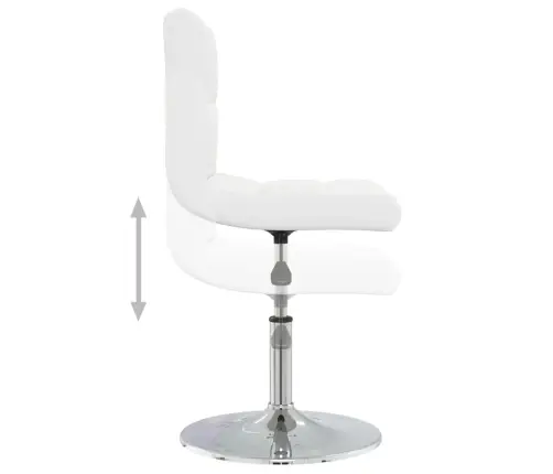 Virtuves Krēsls, Balta Mākslīgā Āda Vidaxl