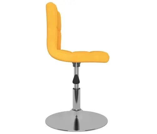 Grozāmi Virtuves Krēsli, 4 Gab., Dzeltens Audums Vidaxl