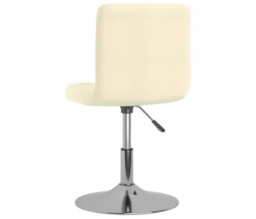 Grozāmi Virtuves Krēsli, 6 Gab., Krēmkrāsas Audums Vidaxl