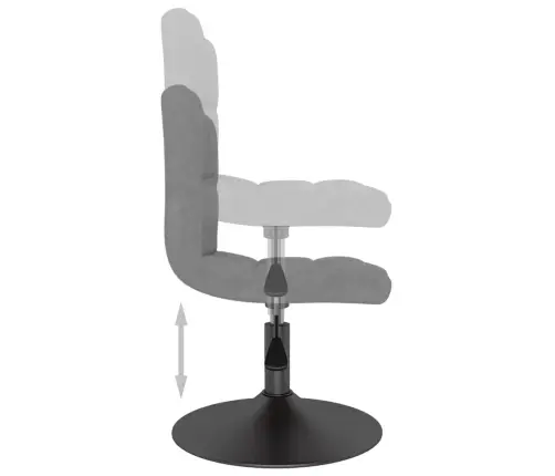 Pasukamos Valgomojo Kėdės, 4Vnt., Tamsiai Pilkos, Aksomas