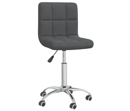 Grozāms Virtuves Krēsls, Tumši Pelēks Audums Vidaxl