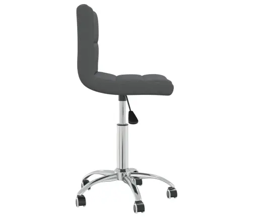 Grozāms Virtuves Krēsls, Tumši Pelēks Audums Vidaxl