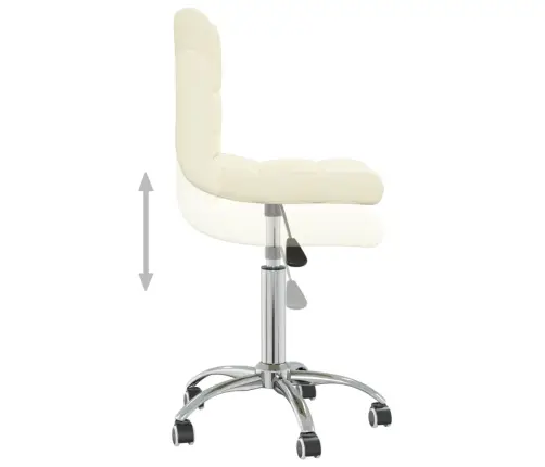 Grozāms Virtuves Krēsls, Krēmkrāsas Audums Vidaxl