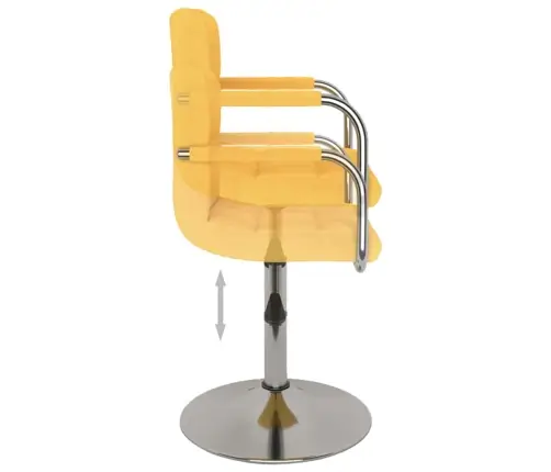 Virtuves Krēsls, Dzeltens Audums Vidaxl