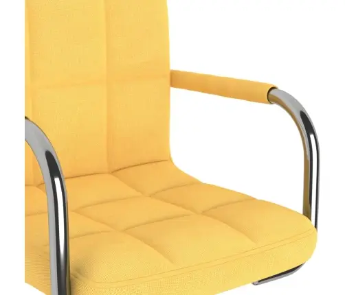 Virtuves Krēsls, Dzeltens Audums Vidaxl