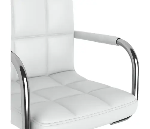 Pöörlevad Söögitoolid 6 Tk, Valge, Kunstnahk Pöörlevad Söögitoolid 6 Tk, Valge, Kunstnahk