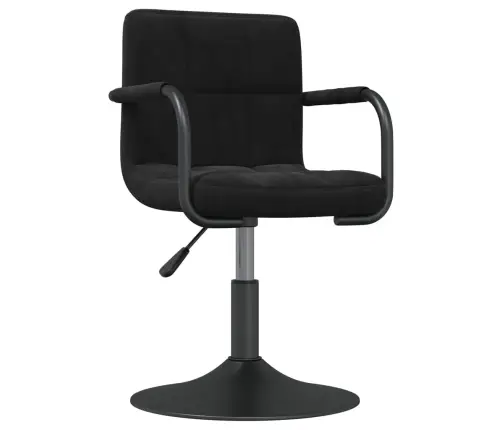 Pasukamos Valgomojo Kėdės, 4Vnt., Juodos Spalvos, Aksomas