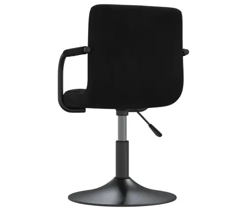 Pasukamos Valgomojo Kėdės, 4Vnt., Juodos Spalvos, Aksomas
