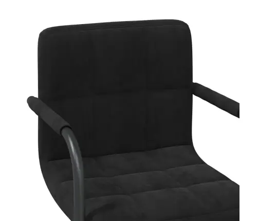 Pasukamos Valgomojo Kėdės, 4Vnt., Juodos Spalvos, Aksomas