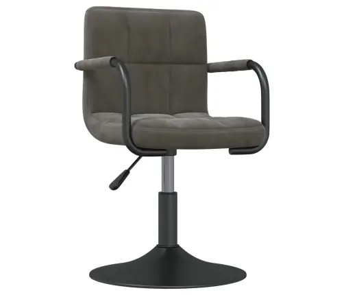 Grozāmi Virtuves Krēsli, 4 Gab., Tumši Pelēks Samts Vidaxl