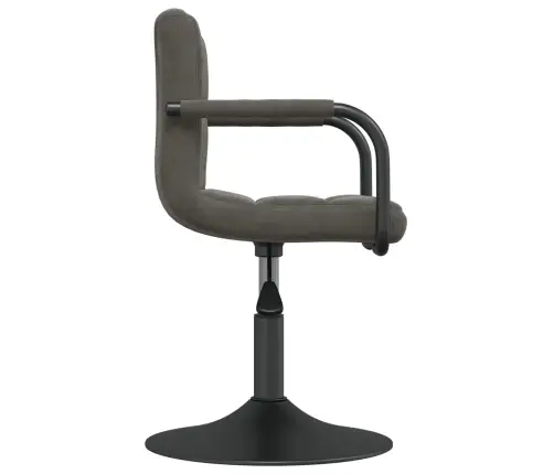 Grozāmi Virtuves Krēsli, 4 Gab., Tumši Pelēks Samts Vidaxl