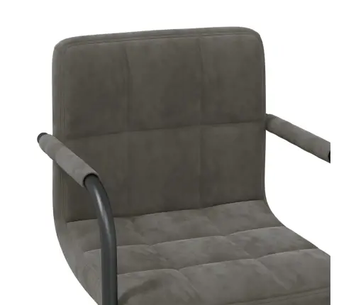 Grozāmi Virtuves Krēsli, 4 Gab., Tumši Pelēks Samts Vidaxl