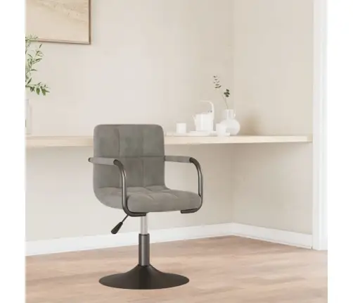 Virtuves Krēsls, Gaiši Pelēks Samts Vidaxl Virtuves Krēsls, Gaiši Pelēks Samts Vidaxl