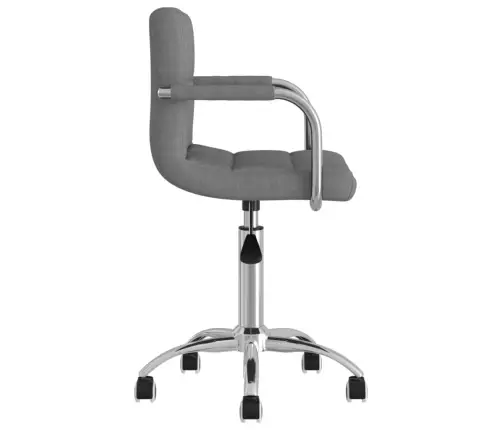 Grozāms Virtuves Krēsls, Gaiši Pelēks Audums Vidaxl