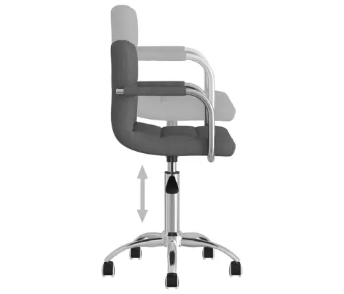 Grozāms Virtuves Krēsls, Tumši Pelēks Audums Vidaxl