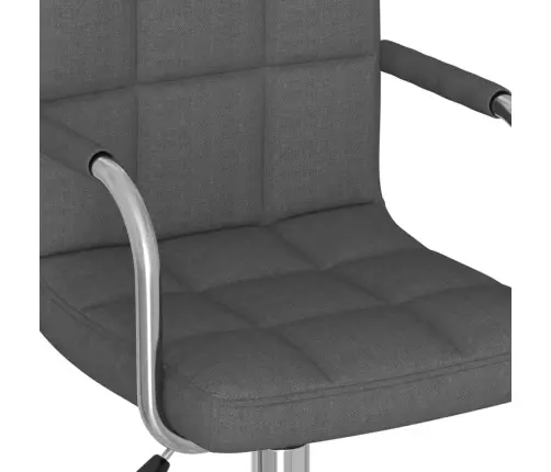 Grozāms Virtuves Krēsls, Tumši Pelēks Audums Vidaxl