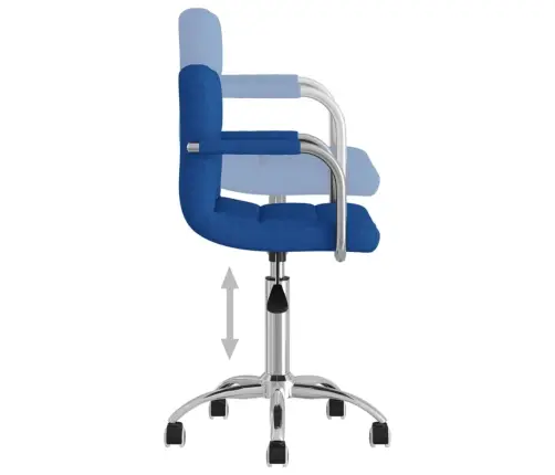 Pasukama Valgomojo Kėdė, Mėlynos Spalvos, Audinys (334671)