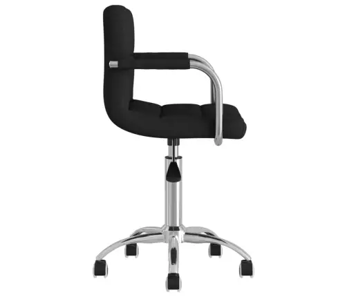 Grozāms Virtuves Krēsls, Melns Audums Vidaxl