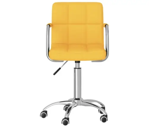 Grozāms Virtuves Krēsls, Sinepju Dzeltens Audums Vidaxl