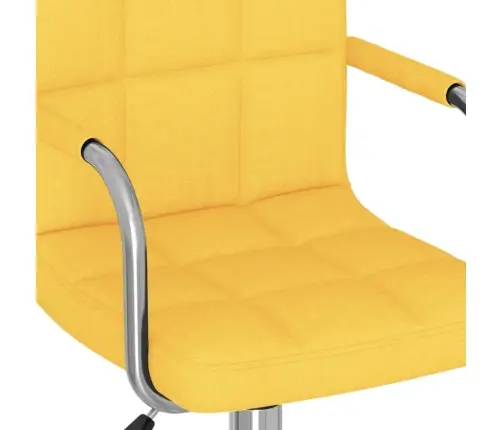 Grozāms Virtuves Krēsls, Sinepju Dzeltens Audums Vidaxl