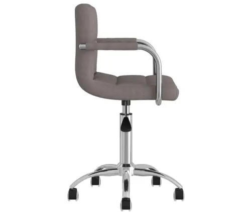 Grozāms Virtuves Krēsls, Pelēkbrūns Audums Vidaxl