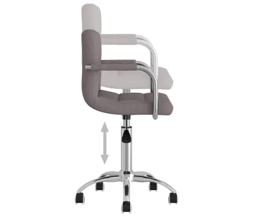 Grozāms Virtuves Krēsls, Pelēkbrūns Audums Vidaxl