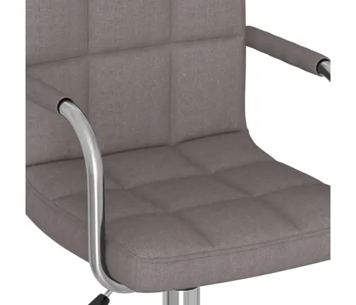 Grozāms Virtuves Krēsls, Pelēkbrūns Audums Vidaxl