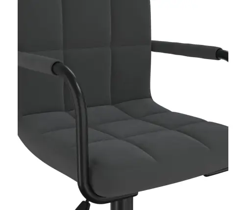 Pasukama Valgomojo Kėdė, Juodos Spalvos, Aksomas (334707) Pasukama Valgomojo Kėdė, Juodos Spalvos, Aksomas (334707)